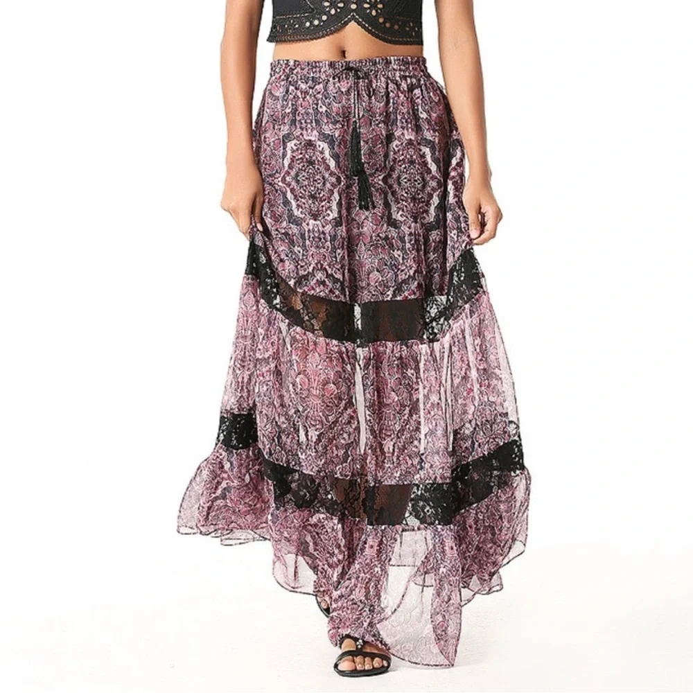 BEBE Maxi Skirt Size S - Picture 3 of 9